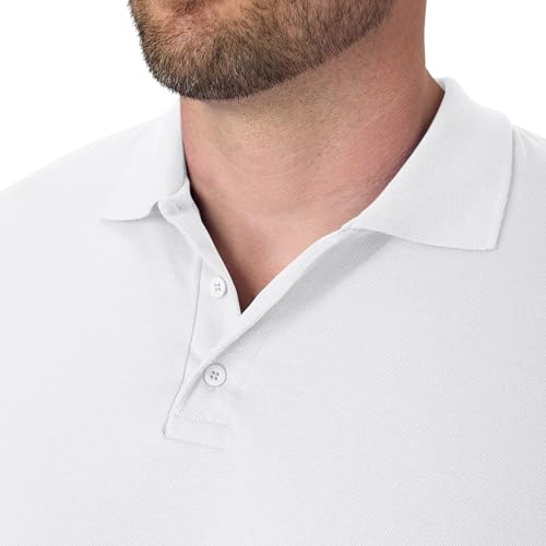 Image of Hanes Men's X-Temp Short Sleeve Polo Shirt, Midweight Men's Shirt