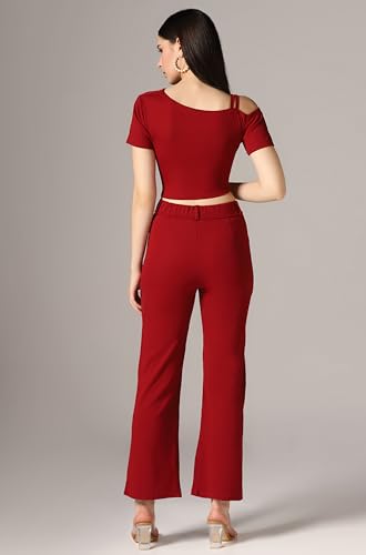Image of TOPLOT co ord Set for Women Solid Top and Bottom