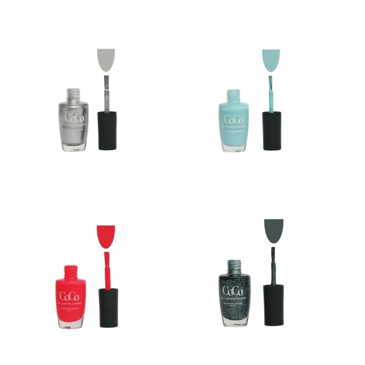 Nail Enamel | Quick Drying | Glossy Finish | Long Lasting | No Chip Formula | High Shine Nail Polish For Women in 21 watch me pack of 4