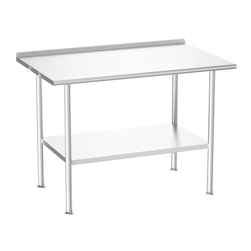 Atelicf All-Stainless Steel Prep Table, 30 X 48 Inch,...
