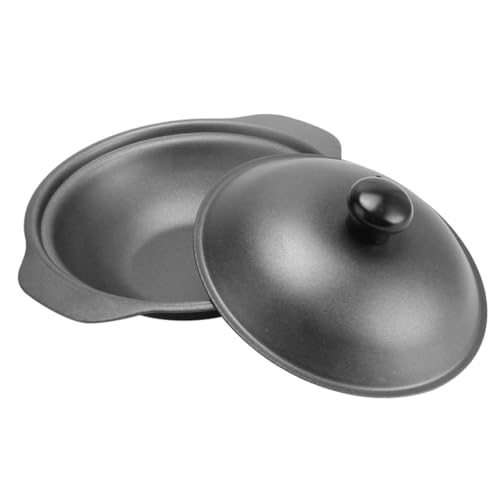 FONDOTIN Olla de Hierro Fundido 22 CM Tapa para Arroz y Pollo Estofado Cazuela Antiadherente Resistente a Altas Temperaturas Utensilio de Cocina Tradicional para Guisos