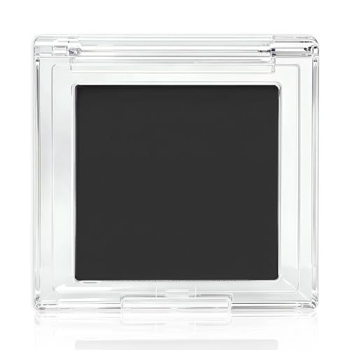 Image of Black Matte Single Eyeshadow, Highly Pigmented & Waterproof Pressed Powder, Long-Lasting Smooth Blendable Formula For Smokey Eye Makeup, Hypoallergenic For Sensitive Skin