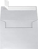A2 Invitation Envelopes (4 3/8 x 5 3/4) - Metallics - Silver - Silver Metallic (50 Qty) | Perfect for Invitations, Announcements, Sending Cards | 5370-06-50