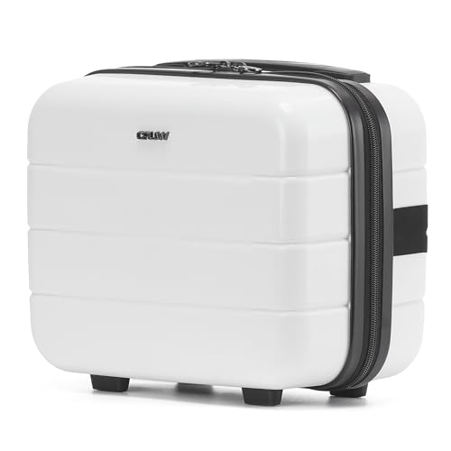 CRUW Carry-On 12" Carrying Case Hard Shell Cosmetic Case Lightweight Cabin Bag Durable Polypropylene Luggage Underseat Free Carry for Ryanair, Wizz, easyJet & More!