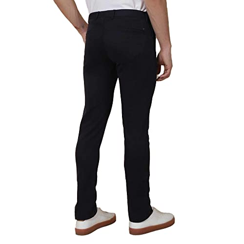 Image of blackberrys Solid Cotton Stretch Super Slim Fit Mens Trousers (S22975N1IS22FMN-P)