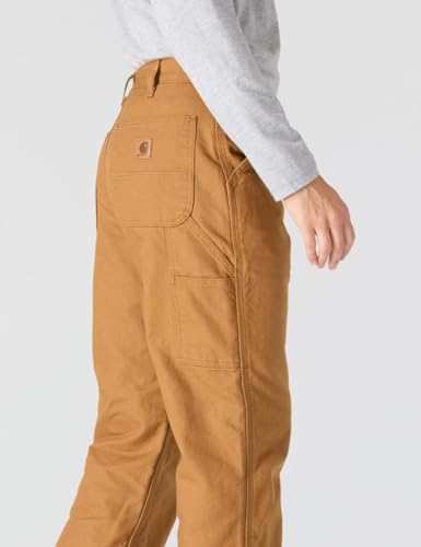 Image of Carhartt Men's Washed Duck Dungaree Flannel Lined Work Pant