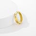 YCSLYW Ladies Stainless Steel Ring Love Friendship Ring Golden High Polishing, low allergy Wedding Jewelry Valentine's Day Birthday Gift, 5-10
