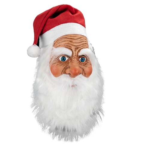 Weihnachtsmann Maske Weihnachtsmaske Cosplay Maske 350g...