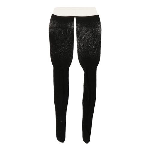Calcetines para muñecas de tela elástica negra medias largas que facilitan el vestuario