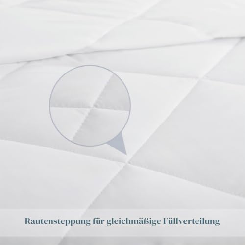 Aisbo Sommer Bettdecke 200x220 Sommerdecke Leicht, 150GSM Füllung Weiß – Ansicht 4
