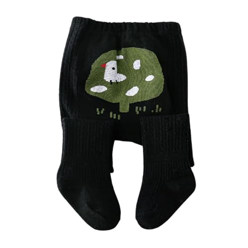 Toddler Socks, Fleece Lined Leggings for Girl Cartoon Cotton Stretch Stockings 0-5Y Autumn Spring Sweet Pantyhose