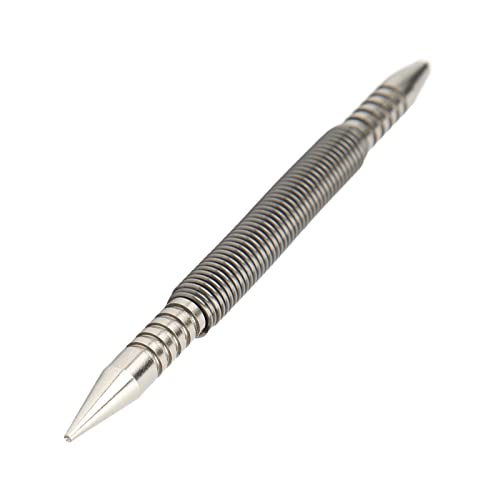 Dual Head Nail Center Punch, 3500 PSI Hammerless Center Punch, Carbon Steel Spring Loaded Design Punching Tools, Hinge Pin Remover Punch for Wood