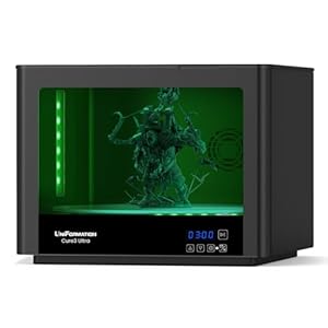 Cure3 Ultra 14-inche Large Resin Curing Station 405nm Curing Machine Curing Volume D362 x H200mm Big Curing Box with Fast Heated Drying & 24 Lights & 360° Turntable for 3D Printer