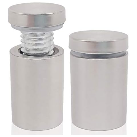 Lantee 20 Stück silberfarbene Edelstahl 19 x 30 mm Abstandsbolzen Hardware Halterungen Schrauben Cover