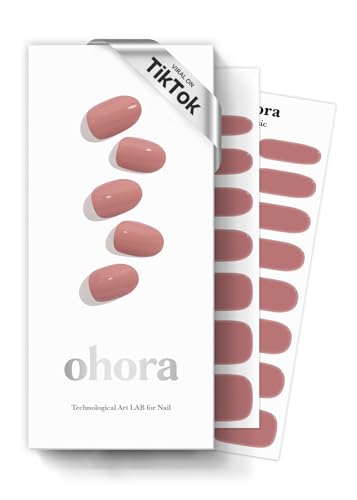 ohora Semi Cured Gel Nail Strips (N Ash Pink) - Pink, Solid, Work...