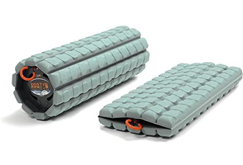 Brazyn Morph Foam Roller: Collapsible Travel Foam Roller for Back Pain Relief Workout Muscle Recovery Back Massager Deep Tissue Leg Massage Back Cracker (Sage Deep Tissue)