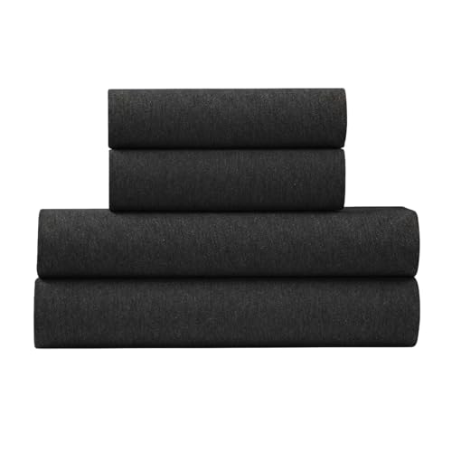 U.S. Polo Assn. Jersey Knit Sheet Set, 50% Cotton 50% Polyester Blend, Soft, Breathable, with Natural Stretch, for Everyday Use