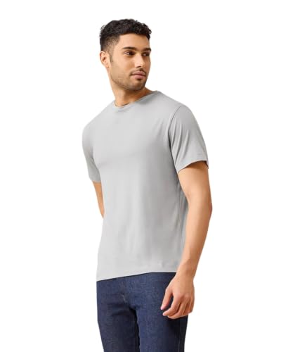 Image of Wellbi Bamboo Men's Tshirt - Ultra-Soft, Breathable & Sustainable | Premium Cotton Blend for Supreme Comfort | Stylish & Eco-Friendly T-Shirt for Men | Tshirt Men Cotton