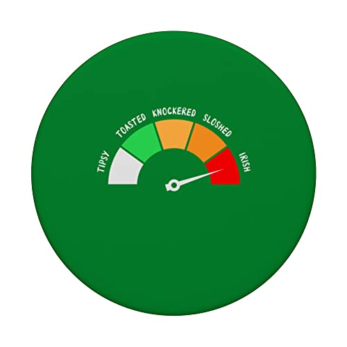 St. Patrick's Day - Tipsy, Toasted, Knockered, Sloshed Irish PopSockets Swappable PopGrip, Black - Image 3