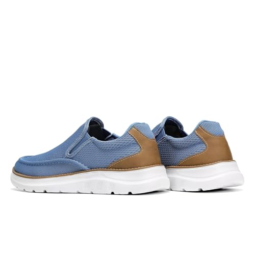 Image of Mens Boat Shoes Casual Loafers Slip On Walking Dress Sneakers Mesh Business Oxfords Work Lightweight Soft Sole