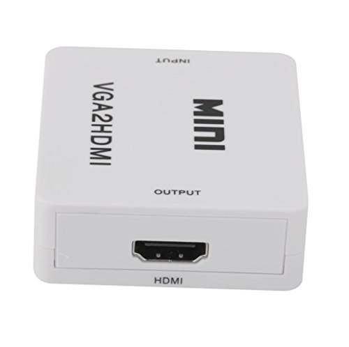 Image of ATEVON VGA to HDMI Converter Adapter (Multicolor) | Full HD 1080P VGA Male to HDMI Female with Audio & USB Power | Video Converter for Laptop, PC, Monitor, Projector, TV - Plug & Play