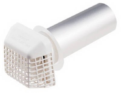 Deflect-o Gvhxw4 Supurr Guard Dryer Vent Hood, 4"
