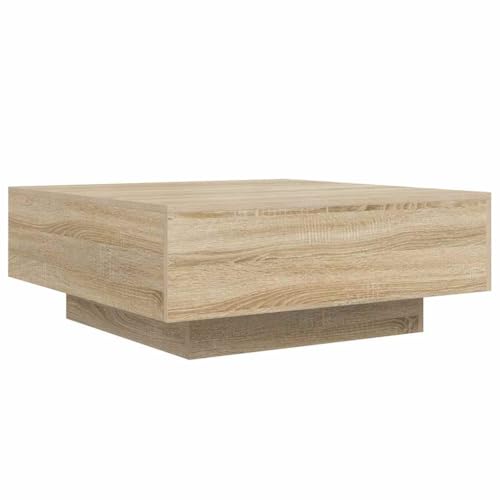 vidaXL Mesa de Centro, Mesita Auxiliar Rectangular, Mesa Baja de Sofá Teléfono, Mesita Decorativa para Salón, Madera de Ingeniería Roble Sonoma