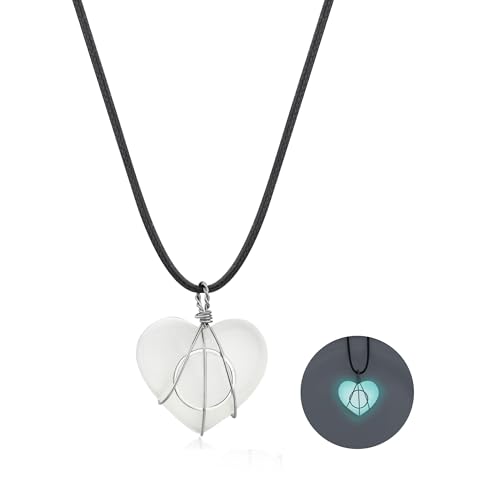 BENBIYO Werewolf Heart Glowing Moonstone Necklace Willa Glow in the Dark Dress Up Accessories