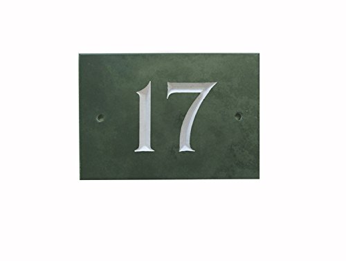 Green Slate House Number (1-99) (No 17)