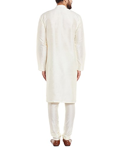 Image of SOJANYA (Since 1958 Men's Royal Blue Dupion Silk Kurta & Churidaar Pyjama
