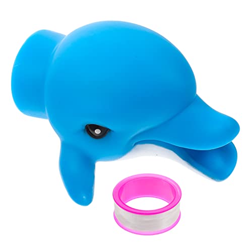 KOMBIUDA Bath Faucet Cover for Kids Sturdy Plastic Fun Animal Design Hand Washing Aid