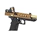 Lancer Tactical Heracles Hi-Capa Gas Blowback Airsoft Pistol with Reflex Red Dot (Black/Tan)