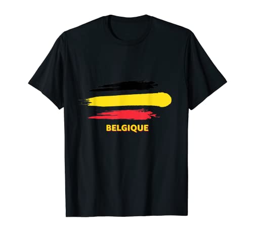 Flag Belgium T-Shirt, Black