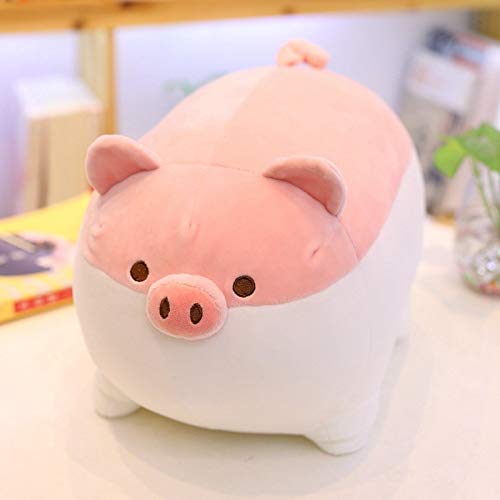19.7 Inch Soft Fat Pig Plush Hugging Pillow,Cute Piggy Stuffed Animal Doll Toy Gifts for Bedding, Kids Birthday, Valentine, Christmas[Stock in U.S] (Pink)