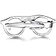 HONEY BEAR 4.8cm Herren Krawattennadel Krawattenklammer Silber Brille aus Edelstahl,MEHRWEG