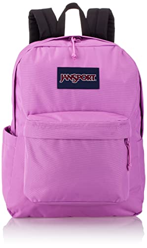 Image of JanSport SuperBreak Plus Backpack with Padded 15-inch Laptop Sleeve and Integrated Bottle Pocket - Spacious and Durable Daypack for Work and Travel - Purple Orchid