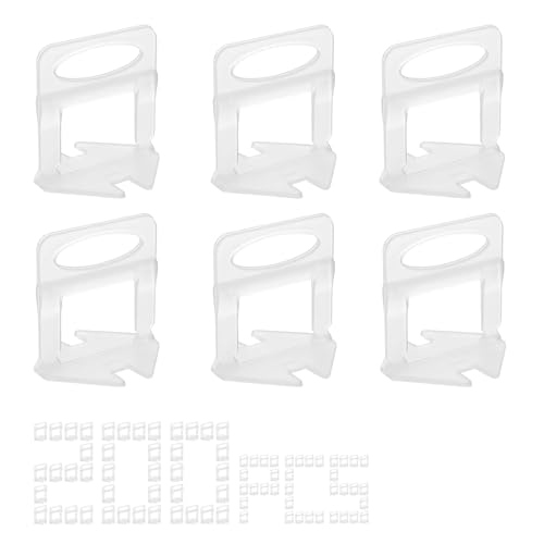 YFaith Cuñas Niveladoras Suelo 3mm, 200 Piezas Espesado Tipo T Sistema de Nivelación de Azulejos, PP Espaciadores de Azulejos, Inserto Niveladores de Azulejos para Azulejos de 3-12 mm de Espesor