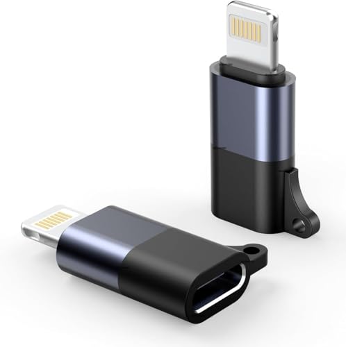 Image of [Apple MFi Certified Light ing 8-Pin Male to Type-C Female Charging Cable Converter USB-C Mic Camera Card Reader Connector for iPhone 14 13 12 11 XS X XR 8 Pro Mini Promax Pad