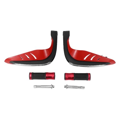 Couvre-poignées de guidon de moto en alliage d'aluminium rouge 22mm 24mm