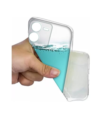 Image of Casotec Half Fill Design Printed Silicon Soft TPU Back Case Cover for iQOO Z9 5G, Transparent