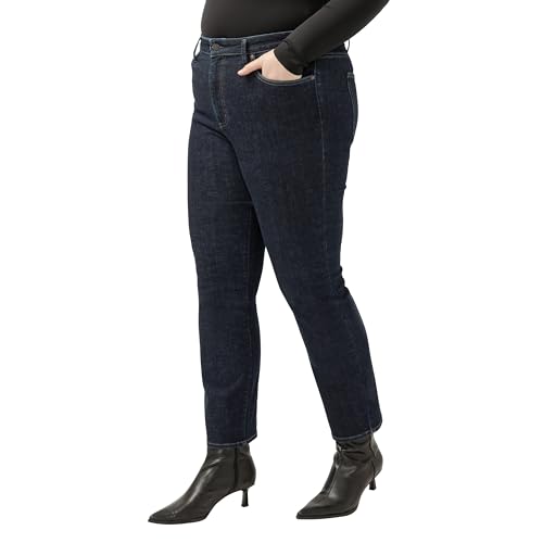 Silver Jeans Co. Women's Plus Size Isbister High Rise Straight Leg Jeans2