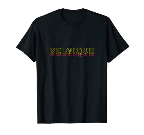 Flag Belgium T-Shirt, Black