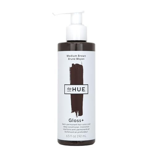 dpHUE Gloss+ Medium Brown - Boosts Fading & Faded Hair Color - 8-12 Applications per Bottle - Lasts Up to 8 Washes