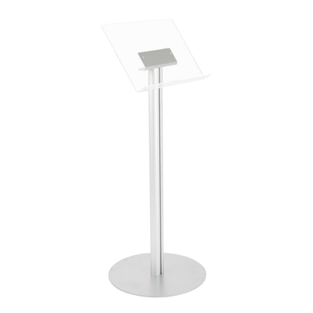 Danieli Store - Expositor Publicitario de Pie con Atril para Libros Tamaño A3 Horizontal - Soporte de Metacrilato (Ø 45 cm) para Libros y Catálogos