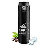 PRATIQUE Le présent mug de voyage noir de 400 ml est léger et délicat, en étant à la fois fabriqué de matériaux solides. L'acier inoxydable est considéré comme matière durable, résistante à la corrosion et non toxique. Un couvercle hermétique crée la fermeture sous vide. Ce mug isotherme permet de conserver longtemps vos boissons préférées à la bonne température, là où vous en avez besoin : au travail, en randonnée, en voyage, à la maison.