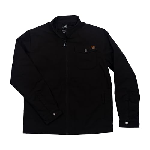 AG-GEAR Men's Winston Jacket, Wind Resistant Cotton-Performance Work Jacket, Full-Zip, Quilted Lining, Snap Front Pocket