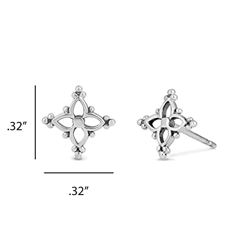 Boma Jewelry Sterling Silver Bohemian Star Stud Earrings4