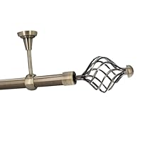 Kit Bastone Per Tende Metallico 25mm - Montaggio A Soffitto, Effetto Acciaio Inox, Incl. Supporti E Anelli - Foto 7