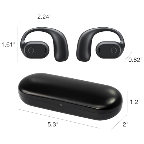 Image of iLive Electronics 16mm Driver Clear Truly Wireless Open Ear Earbuds, Black, IAEBTO34B