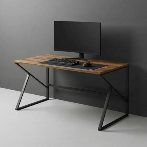 Image of Amazon Brand - Solimo Office & Study Computer Desk | Work & Gaming Table | (60 D x 120 W x 75 H) cm | Forest Dark | DIY.